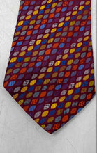 Load image into Gallery viewer, Holland & Sherry London Mens Red Blue Geometric Print Silk Designer Tie