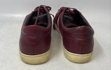 Load image into Gallery viewer, Nupemall Mens Dark Red Leather Lace-Up Round Toe Low Top Sneaker Shoes Size 46