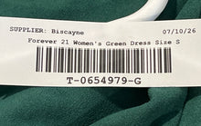 Load image into Gallery viewer, Forever 21 Womens Green Short Sleeve Round Neck Pullover T-Shirt Dress Size S