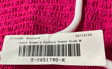 Load image into Gallery viewer, Guess Womens Fuchsia Pink Halter Neck Smocked Back Fit & Flare Dress Size Medium