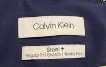 Load image into Gallery viewer, Calvin Klein Mens Blue Long Sleeve Regular Fit Stretch Dress Shirt Sz 2XL W/Tag