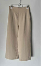 Load image into Gallery viewer, Zara Womens Beige High-Waist Wide Leg Cropped Pants Size XS