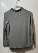 Load image into Gallery viewer, Ann Taylor Womens Gray Long Sleeve Cardigan Sweater Size Medium