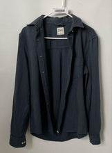 Load image into Gallery viewer, Zara Mens Blue Cotton Long Sleeve Collared Casual Button-Up Shirt Size Small