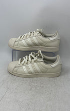 Load image into Gallery viewer, Adidas Womens Superstar H03916 Beige Low Top Lace-Up Sneaker Shoes Size 7.5
