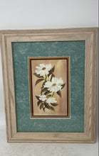 Load image into Gallery viewer, Framed And Signed Magnolia Flowers Louisiana Mud Painting Art By Henry Neubig