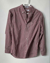 Load image into Gallery viewer, Izod Kids Red White Plaid Long Sleeve Collared Button-Up Shirt Size L 14/16R