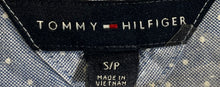 Load image into Gallery viewer, Tommy Hilfiger Womens Light Blue Polka Dot Short Sleeve Button-Up Shirt Size S/P