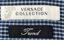Load image into Gallery viewer, Authentic Versace Collection Mens Blue Long Sleeve Dress Shirt Size EUR 38