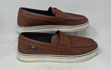 Load image into Gallery viewer, Chaps Mens Port Brown Leather Slip-On Round Toe Penny Loafer Shoes Size 12