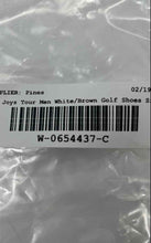 Load image into Gallery viewer, FootJoy Mens DryJoys Tour 53612 White Brown Leather Lace-Up Golf Shoes Size 9 M