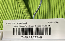 Load image into Gallery viewer, Zara Womens Green Ribbed Knitted Sleeveless Midi Bodycon Dress Size Medium