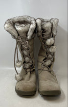 Load image into Gallery viewer, Skechers Womens Grand Jams Gray Mid-Calf Lace-Up Winter Boots Size 11