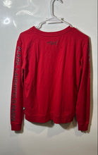 Load image into Gallery viewer, Karl Lagerfeld Womens Red Rhinestone Long Sleeve Pullover Sweatshirt Size XS