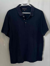 Load image into Gallery viewer, Michael Kors Mens Blue Cotton Short Sleeve Collared Golf Polo Shirt Size L