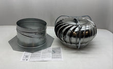Load image into Gallery viewer, Master Flow GAF GC12EF 12'' Roof Vent Galvanized Externally Braced Wind Turbine
