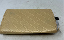 Load image into Gallery viewer, Tahari Womens Royal Flush Yellow Quilted Leather ID Window Clutch Wallet w/ Tags