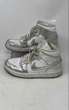 Load image into Gallery viewer, Nike Womens Air Jordan 1 Mid SE FN5031-100 White Silver Basketball Shoes Sz 9.5