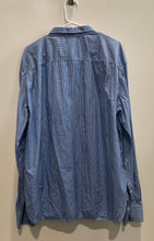 Load image into Gallery viewer, Armani Exchange Mens Blue Striped Printed Long Sleeve Button-Up Shirt Size XL