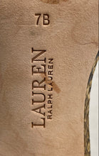 Load image into Gallery viewer, Authentic Lauren Ralph Lauren Womens Allie Khaki Ankle Strap Heels Size 7 B