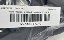 Load image into Gallery viewer, Toms Womens Lexie 10017934 Black Open Toe Ankle Strap Sandals Size 9.5