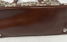 Load image into Gallery viewer, Michael Kors Womens Brown Monogram Print Top Handle Satchel Handbag