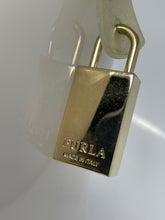 Load image into Gallery viewer, Authentic Furla Womens Gray Green Zipper Top Handle Satchel Handbag Damaged