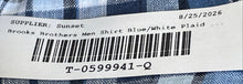 Load image into Gallery viewer, Brooks Brothers Mens Blue White Plaid Linen Slim Fit Button-Up Shirt Size L