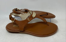 Load image into Gallery viewer, Michael Kors Womens Brown Leather Flat Thong Sandals Size 6M