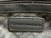 Load image into Gallery viewer, Steve Madden Womens Black Inner Pockets Zipper Dome Satchel Handbag