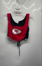 Load image into Gallery viewer, Ultra Game Womens Red Black Kansas City NFL Cropped Corset Top Size Small