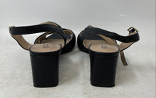Load image into Gallery viewer, Giani Bernini Womens Zummaa Black Leather Block Heel Ankle Strap Sandals Sz 5.5M