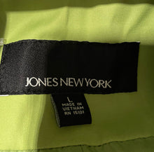 Load image into Gallery viewer, Jones New York Womens Green Spread Collar Double Breasted Trench Coat Size L