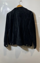 Load image into Gallery viewer, Misty Harbor Womens Black Long Sleeve Collared Button Front Jacket Size Large