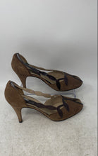 Load image into Gallery viewer, Paul Saller Womens Brown Open Toe Slip-On Pump Heels Size 39.5