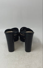 Load image into Gallery viewer, Aldo Womens Casuarina Black Leather Slip-On Block Platform Heels Size 6.5