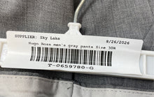 Load image into Gallery viewer, Hugo Boss Mens Gray Printed Flat Front Slash Pocket Dress Pants Size 30R