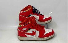 Load image into Gallery viewer, Nike Kids Air Jordan 1 Mid SE Red White Lace-Up Sneaker Shoes Size 7Y