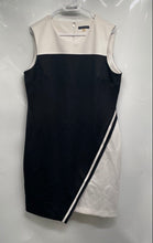 Load image into Gallery viewer, Tommy Hilfiger Womens Black White Colorblock Sleeveless Short Sheath Dress Sz 18