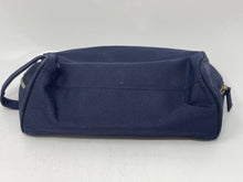 Load image into Gallery viewer, Prada Parfums Womens Blue Zippered Travel Pouch Cosmetic Toiletry Case Stained