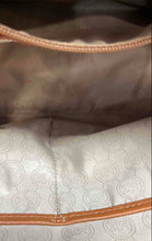 Load image into Gallery viewer, Michael Kors Womens Selma Brown Monogram Print Leather Double Handle Satchel Bag