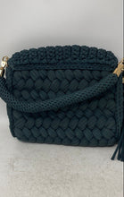 Load image into Gallery viewer, Dulce Trapillo Womens Green Crochet Inner Pockets Shoulder Bag