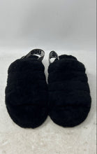 Load image into Gallery viewer, UGG Womens Fluff Yeah Black Slip-On Open Toe Flat Slide Sandals Size 6