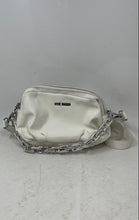 Load image into Gallery viewer, Steve Madden Womens White Faux Leather Chain Strap Zip Top Crossbody Bag