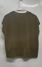 Load image into Gallery viewer, Zara Womens Green Short Sleeve V-Neck Pullover Blouse Top Size Medium