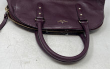 Load image into Gallery viewer, Kate Spade Womens Larchmont Reiley Dark Purple Pebbled Leather Satchel Purse
