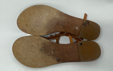 Load image into Gallery viewer, Authentic Tory Burch Womens Emmy Brown Pearl Flat Thong Sandals Size 7.5M Worn