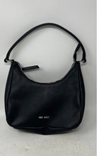 Load image into Gallery viewer, Nine West Womens Black Leather Inner Pockets Zipper Shoulder Strap Hobo Bag