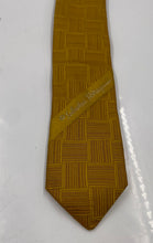 Load image into Gallery viewer, Salvatore Ferragamo Mens Yellow Geometric Print Silk Designer Tie Made In Italy
