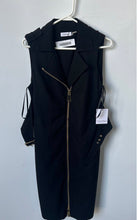 Load image into Gallery viewer, Calvin Klein Womens Black Sleeveless Full-Zip Tank Dress Size 10 With Tag